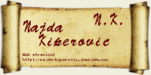Najda Kiperović vizit kartica